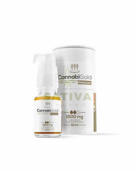 OLEJEK CBD CannabiGold Premium 1500 mg zdjęcie 2