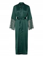 Hunkemöller KIMONO LONG SATIN LACE - Szlafrok M/L