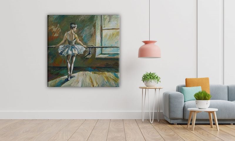 OBRAZ NA PŁÓTNIE 004 Baletnica 70x70cm zdjęcie 5