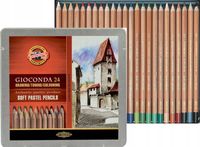 Pastele suche Gioconda 24 kolory w metalowym pudełku Koh-i-noor