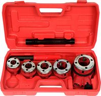 SilverTools Gwintownica ręczna 5 głowic 3/8-1 1/4 walizka S10431