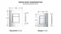 Przycisk spłukujący WC Grohe Skate srebrny chrom 38732000