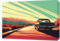 Obraz 70x50cm Droga przez Pustynię