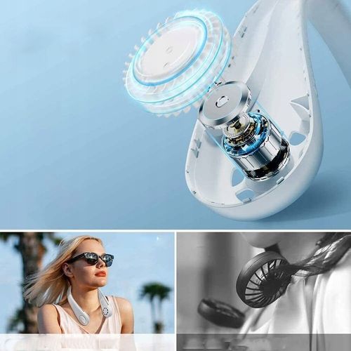 PRZENOŚNY WENTYLATOR NA SZYJĘ MINI BEZŁOPATKOWY CHŁODZIARKA AKUMULATOROWY na Arena.pl