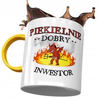 Kubek Żółty Dla Inwestora Piekielnie Dobry Prezent Z Nadrukiem Ze Zdjęciem