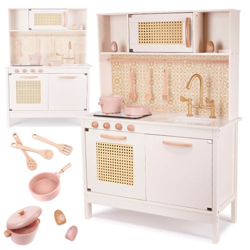 Kuchnia drewniana dla dzieci MDF retro z akcesoriami BOHO 100cm na Arena.pl