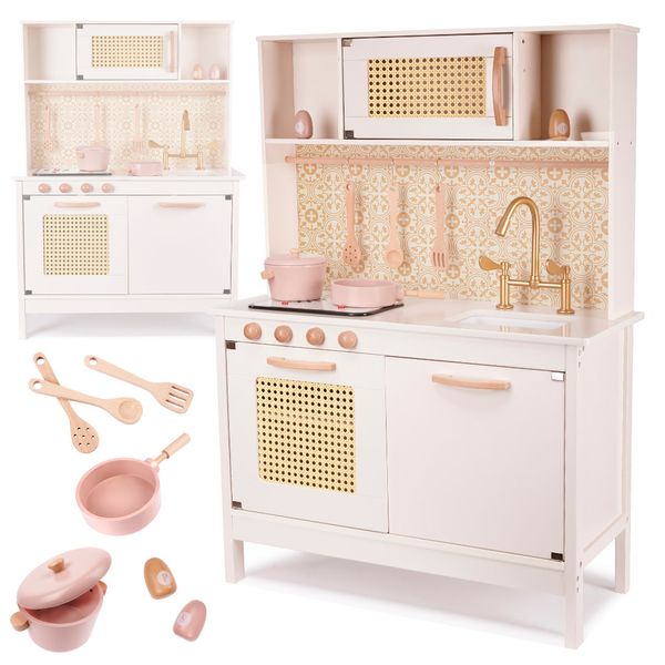 Kuchnia drewniana dla dzieci MDF retro z akcesoriami BOHO 100cm zdjęcie 12