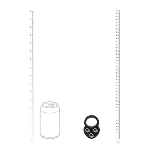 Liquid Silicone Triple Weighted Ball Cockring - Black na Arena.pl