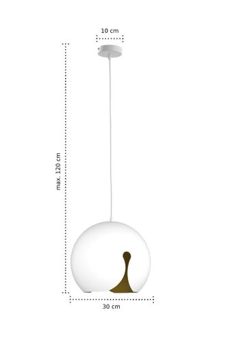 Lampa wisząca 1xE27MALAGA WHITE 301 na Arena.pl