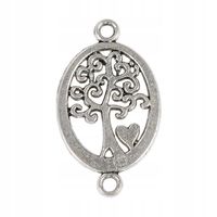Zawieszka łącznik DRZEWO 13x23mm platyna 1szt.
