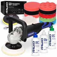 POLERKA ELEKTRYCZNA 1200W + GĄBKI POLERSKIE 125mm + 3x PASTY ITALKO ZESTAW