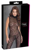 cottelli lingerie body xl czarny koronkowy z dwukierunkowym zamkiem