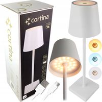 NOWOCZESNA LAMPA LED LAMPKA STOŁOWA NOCNA BIURKOWA USB BEZPRZEWODOWA