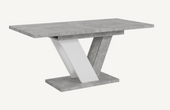 Stół rozkładany kuchenny lub salon 120 -160 cm Beton / Biały Mat DUNAI
