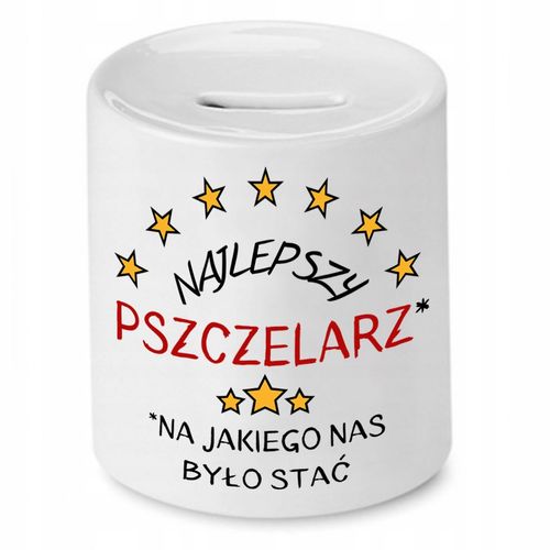 Skarbonka Dla Pszczelarza Najlepszy Pszczelarz Z Nadrukiem Ze Zdjęciem na Arena.pl