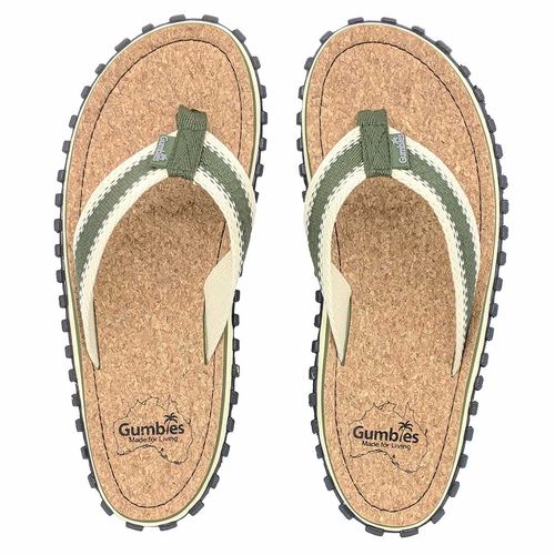 Gumbies - unisex japonki CORKER - KHAKI 45 na Arena.pl