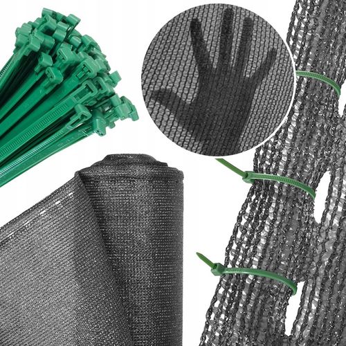 SIATKA CIENIUJĄCA 90% MASKUJĄCA MATA OSŁONOWA NA OGRODZENIE PŁOT 1,5x25m UV na Arena.pl