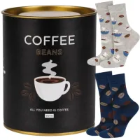 KAWA W PUSZCE SOXO WESOŁE SKARPETKI DAMSKIE ŚMIESZNY PREZENT URODZINOWY