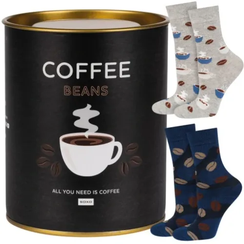 KAWA W PUSZCE SOXO WESOŁE SKARPETKI DAMSKIE ŚMIESZNY PREZENT URODZINOWY na Arena.pl