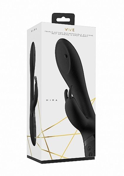 Wibrator Mira - Spinning G-spot Rabbit - Black zdjęcie 5