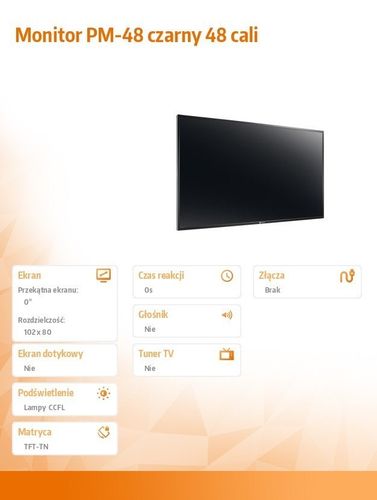 Monitor PM-48 czarny 48 cali na Arena.pl