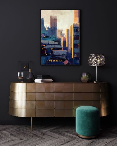 Plakat metropolis metropolia street art 40x50 cm w czarnej ramie na Arena.pl