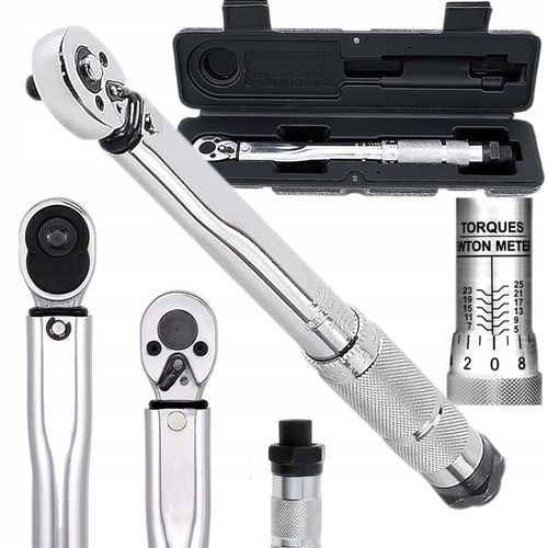 KLUCZ DYNAMOMETRYCZNY Z BLOKADĄ 1/4 5-25 Nm SILVER LERTZ POWER + na Arena.pl