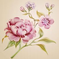 FOTOTAPETA KWIAT MALOWIDŁA OZDOBA SALON