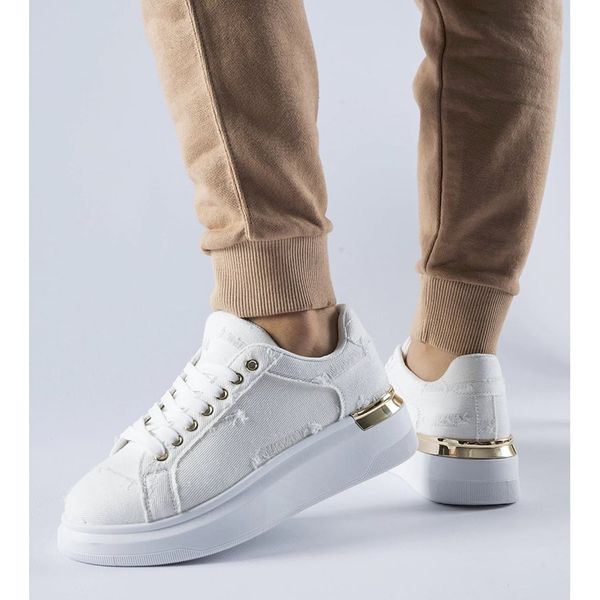 Białe sneakersy na platformie r.38 zdjęcie 2