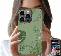 ETUI DO IPHONE 14 PRO MAX - ZIELONE LIŚCIE ROŚLINNE WZORY PLECKI