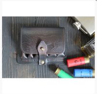 Ładownica myśliwska na amunicję kulową i śrut skórzana retro