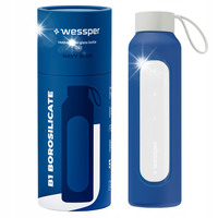 Szklana butelka na wodę 0,5l Wessper Borosilicate WES260-500-NB motywacyjna