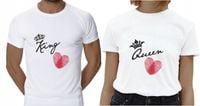 Koszulki dla PAR prezent Walentynki z nadrukiem