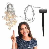 Girlanda świetlna solarna zewnętrzna IP44 LED 475 cm z czujnikiem zmierzchu