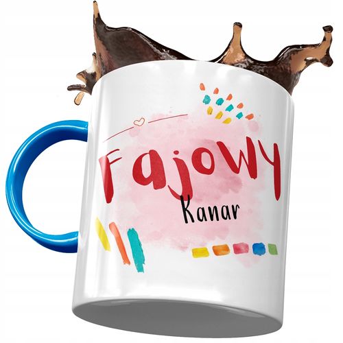 Kubek Błękitny Dla Kanara Fajowy Kanar Prezent Z Nadrukiem Ze Zdjęciem na Arena.pl