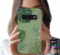 ETUI DO SAMSUNG GALAXY S10 PLUS - ZIELONE LIŚCIE ROŚLINNE WZORY PLECKI