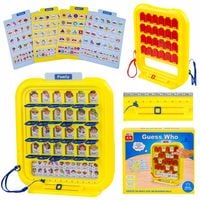 Gra Rodzinna Pamięciowa Edukacyjna "Zgadnij Kto?" 4 Plansze Tablica Karty