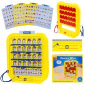 Gra Rodzinna Pamięciowa Edukacyjna "Zgadnij Kto?" 4 Plansze Tablica Karty