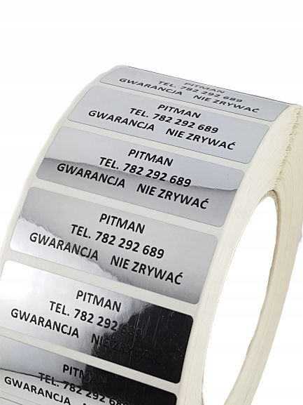 PLOMBA VOID SREBRNA 60*20 mm - 500 szt zdjęcie 3