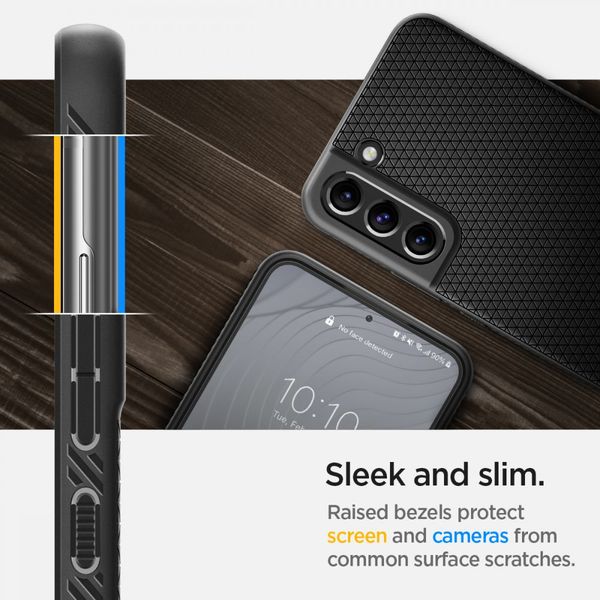 spigen liquid air galaxy s22 matte black zdjęcie 12