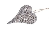 serce wiklinowe plecione 20 x 15 cm szary     129can61099-1g