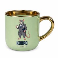 Korpo-szczurek - elegancki kubek na prezent zielony KORPOHUMOR ŚMIESZNY