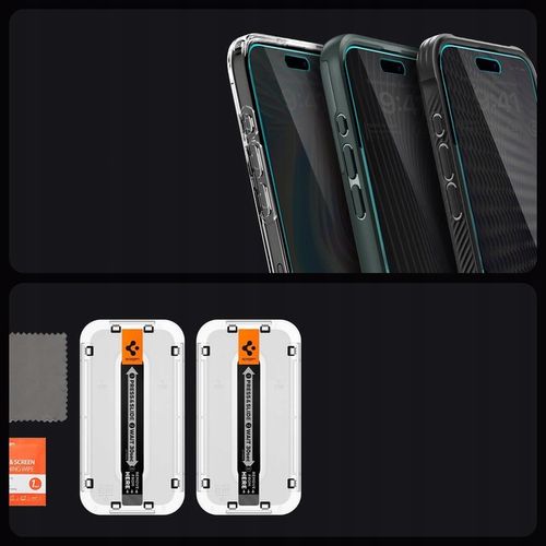 Szkło hartowane do iPhone 15 Pro Max, Spigen Glas.tR Privacy, prywatyzujące na Arena.pl