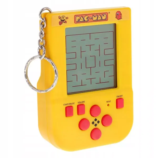 Pac-Man Mini Retro Handheld Video Game Keychain zdjęcie 1