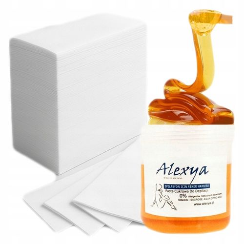 Pasta Cukrowa do depilacji + Paski + Puder lepszy chwyt MNIEJ BÓLU na Arena.pl