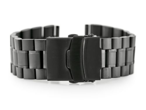 Bransoleta Pacific M6 - Solid Steel - czarna 24mm na Arena.pl
