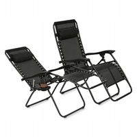ZESTAW LEŻAKI OGRODOWE Plażowe Grawitacyjne FOTEL KRZESŁO Tadar 66 x 160 cm