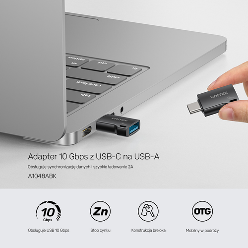Unitek Adapter USB-C do USB-A 10Gbps A1048ABK01 na Arena.pl