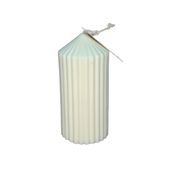 Świeca Dekoracyjna Biała Sojowa Naturalna Ozdobna Prezent Cylindryczna