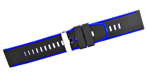 Pasek silikonowy CZARNO-GRANATOWY U22-20-3 na Arena.pl